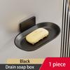 Bathroom Space Aluminum Soap Box Without Punching With Drain Tray Wall Soap Storage Box Wall Hang Soap Rack