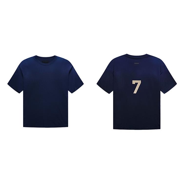 Worship God Print 7 T-shirt Short Sleeve Male and Female Couple High Street Loose Cotton Trend New Spring/summer