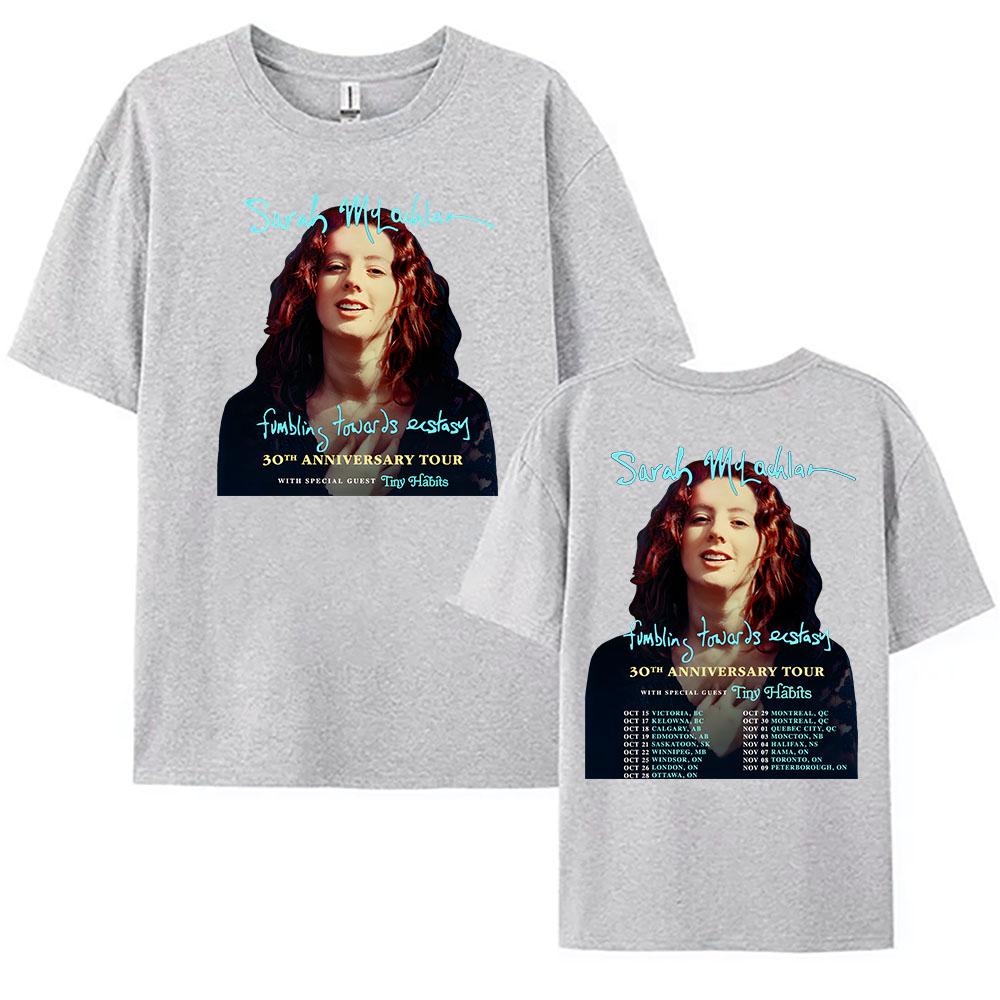 

FUMBLING TOWARDS ECSTASY 30TH ANNIVERSARY TOUR 2025 Tshirt Sarah McLachlan Graphic Tshirt Summer Women Cotton T Shirt Print Tee 4XL