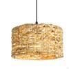 Woven Pendant Lamp E27 Base Rustic Weave Ceiling Light for Entryway Cafe Bar