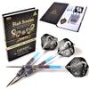 CUESOUL BLACK SCORPION 22g Tungsten Steel Tip Dart Set,Barrel with Blue Titanium Coated Finished(CSBS-C4304)