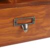 9 Compartment Wooden Storage Cabinet, Vintage Wooden Display Organizer with Two Drawer, Wall Mount or Freestanding