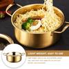 1 Stück Koreanischer Ramen-Topf aus Edelstahl mit Doppelgriff für Nudelsuppe, Induktionskochfeld-kompatibler Küchen-Kochtopf