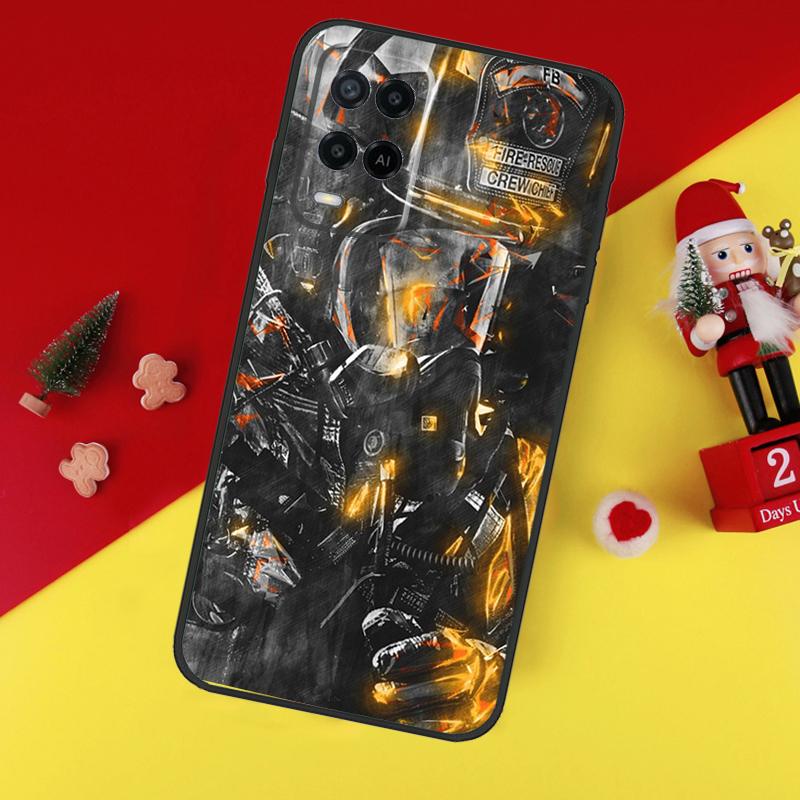 Firefighter Fire Fireman For OPPO A38 A58 A78 A98 A54 A74 A94 A16 A76 A96 A5 A9 A52 A72 A79 A53S A15 A17 A57 Case