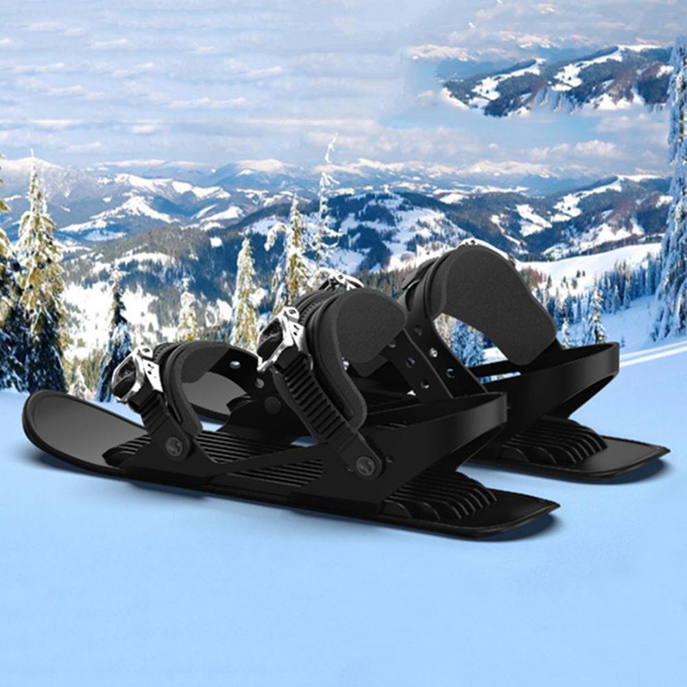 Mini Short Ski Skates Upgraded Adjustable Winter Skis Shoes Snowshoes Short Snowskates Skiboards for Men Women Outdoor