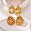 Geometric Inlocked Circle Twist Statement Earring Waterproof Chunky Jewelry