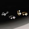 Real 925 Silver Zircon Round Hoop Earrings for Women Classic Geometric Fine Jewelry Minimalist Accessories