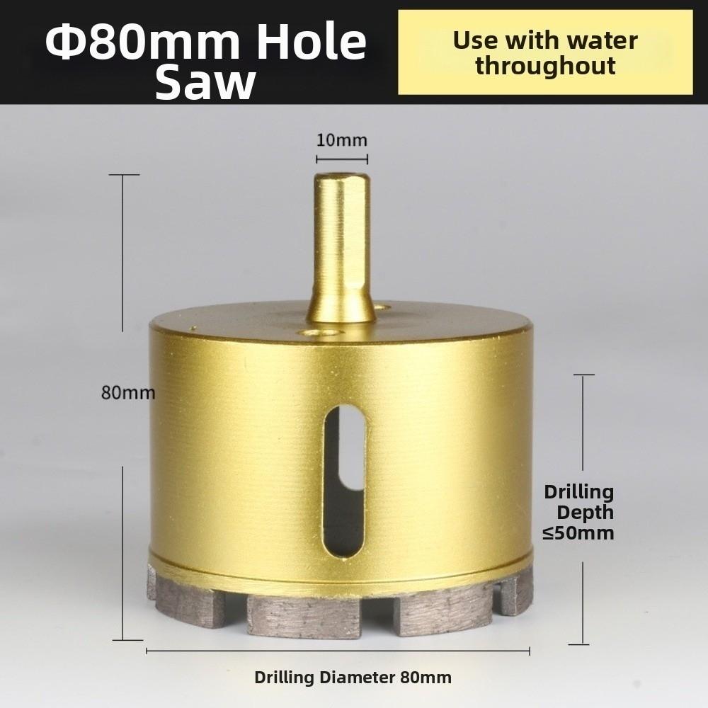 Round Shank Diamond Hole Saw Gold Coated Tile Drill Bit New Sintered Diamond Tile Installation
