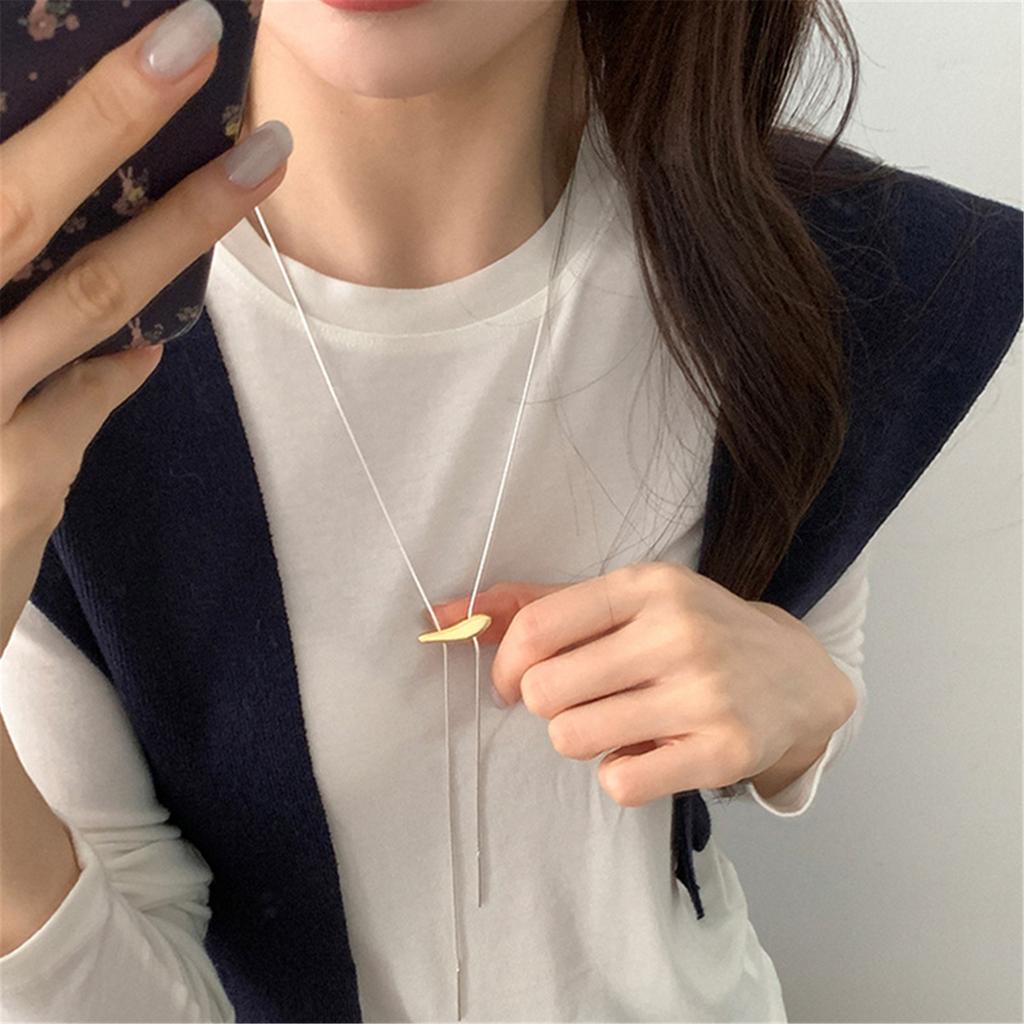 Modische Zugketten-Halskette Verstellbare Länge Halskettenkette Legierung Textur Geschenk für Modebegeisterte