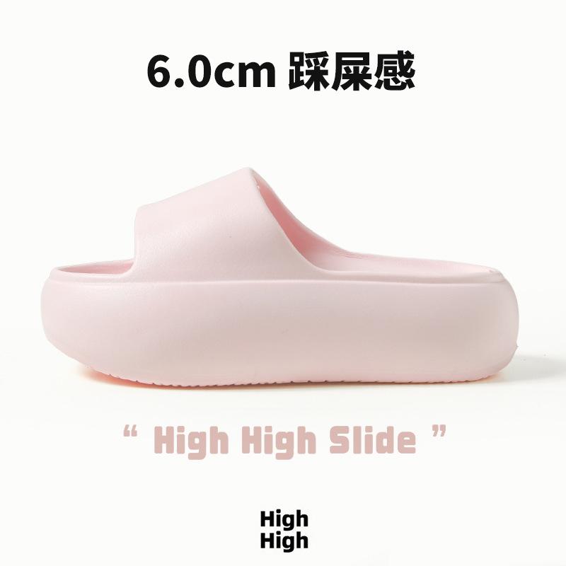 8.0CM black muffin cool slippers women's summer height increase thick bottom new fashion high sense trend outer wear
