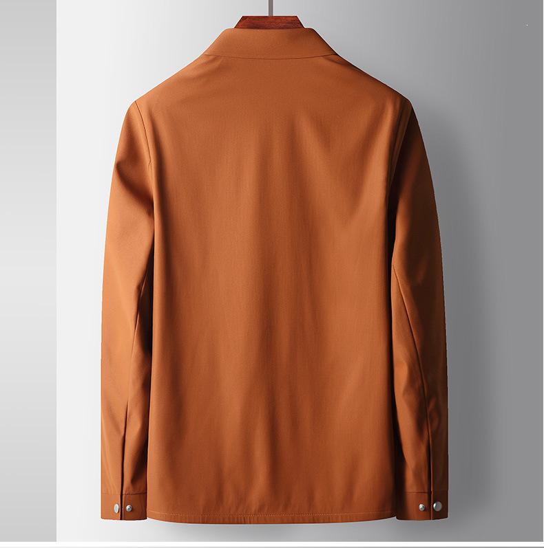 Men's Lapel Zipper Workwear Jacket - 2026 Spring/Autumn Light Luxury Business Casual Outerwear