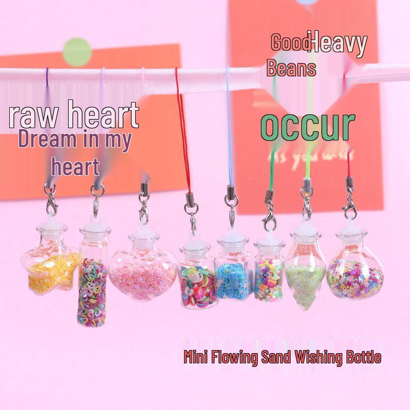 Kids' Handmade Wishing Sand Bottle DIY Set - Unbreakable Mini Pendant Bottles