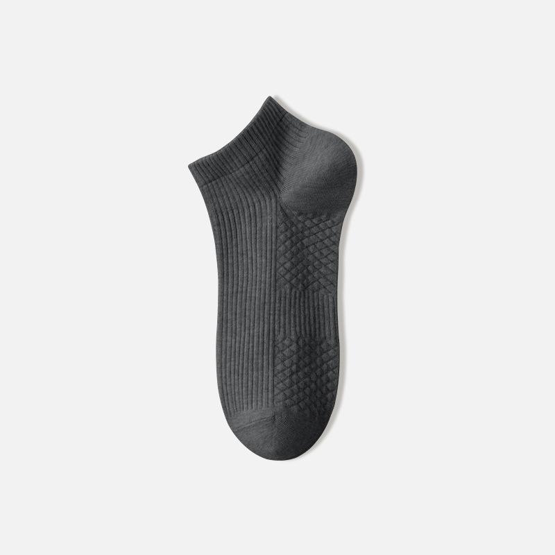 

Мужские новые осенние хлопковые антибактериальные дезодорирующие носки 1 pair темно-серого