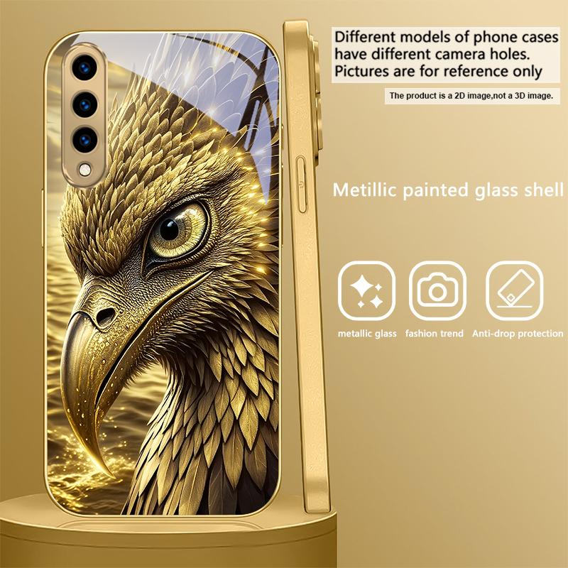 

Голова Золотого Орла Для Samsung A 31 32 A33 A34 35 14 A15 13 A16 25 A26 50 52 53 54 55 56 70 71 72 73 Золотой стеклянный чехол для телефона Galaxy A14
