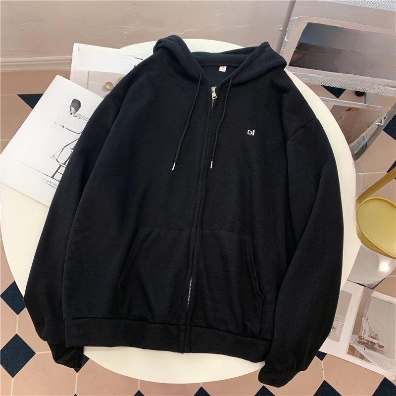 Autumn Winter New Casual Oversized Women's Cardigan Hooded Sweatshirt Zipper Y2k Hoodie Harajuku Solid Youth Women Hoodies Coats
