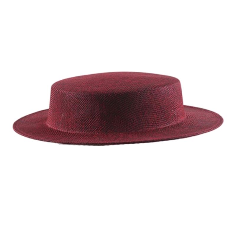 Millinery Party Hat Base Fashion Sinamay Saucer Hat Base Sinamay Hat Base Suitable for Various Event кларет