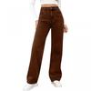 High Waist Wide Leg Straight Cut Denim Pants Women Cotton Blend Comfortable Casual Trousers