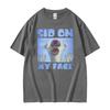 Rolig Sid På Mitt Ansikte Meme Förbannad Slatthjort Grafisk T-shirt Unisex Unisex Hög Kvalitet Sommar Vintage T-shirt Överdimensionerad Bomulls T-shirt