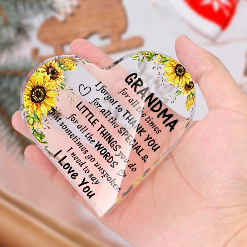 2D Flat, Acrylic Creative Thanksgiving Decorative Plaque, Sunflower Pattern Design, Suitable for Wall Decoration, Porch, Room, Villa, Accents Home, Ha