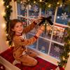 Bell Christmas Ornaments Wood Ring Pendants Jingle Bell Ornaments With Pine And Bow For Garland Door Tree Holiday Classroom
