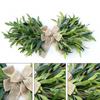 Artificial Olive Wreath Door Hanging Decor With Burlap Bow 60cm Farmhouse Style Floral Wall Ornament Home Entryway