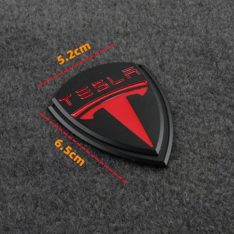 Tesla Model X S Y 3 Logo Metal Shield Car Decal Car Badge Tail Badge Decorative Sticker Fender Emblem