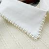 Elegant Detachable False Collar Beads Trim Lapel Ladies Sweater Shirt Sewing False Collar Sweater Dress Supplies