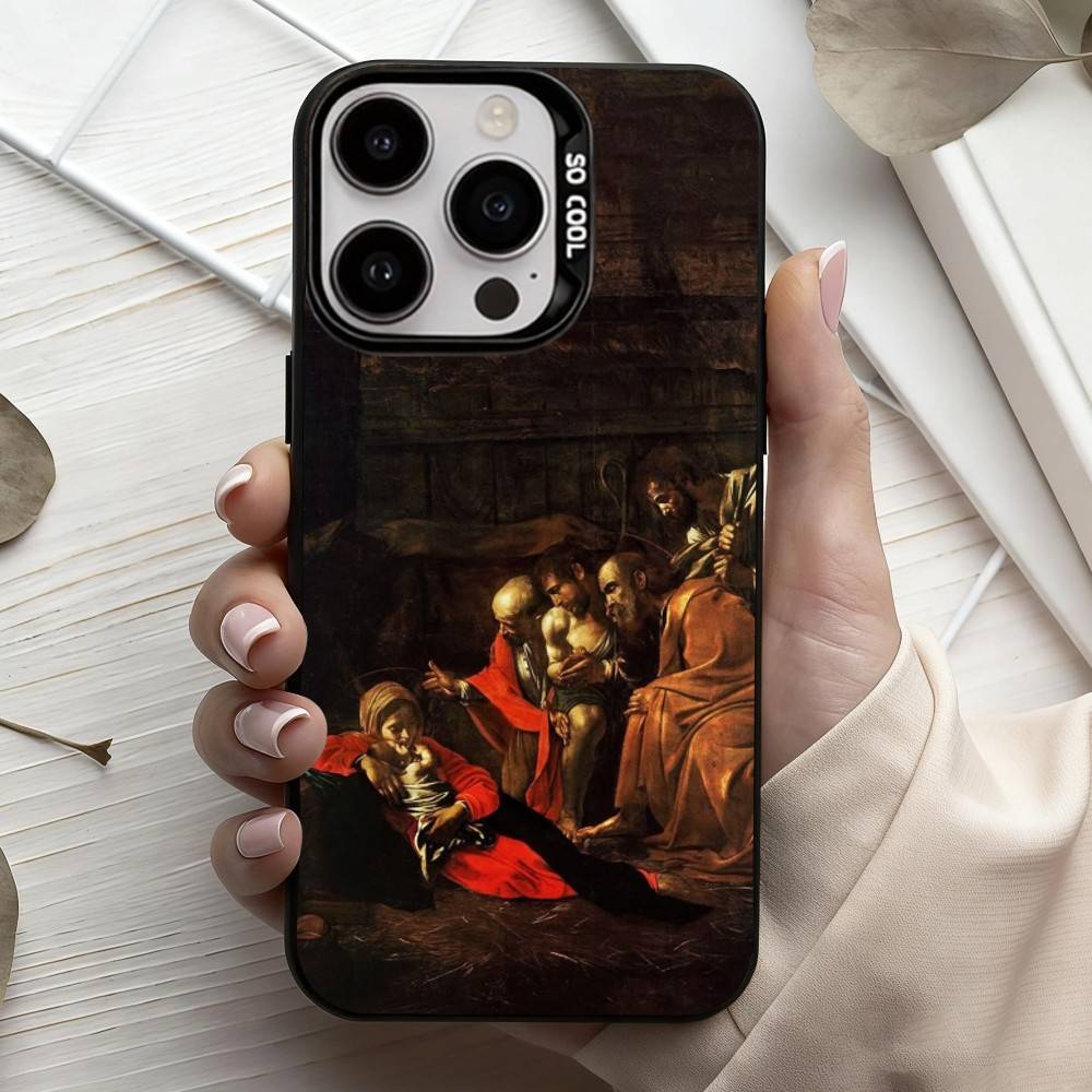 C-Caravaggio-O P-Painting-G  Phone Case For iPhone17,16,15,14,13,12,11 Plus,Pro Max Black Candy Silver Plated Cover
