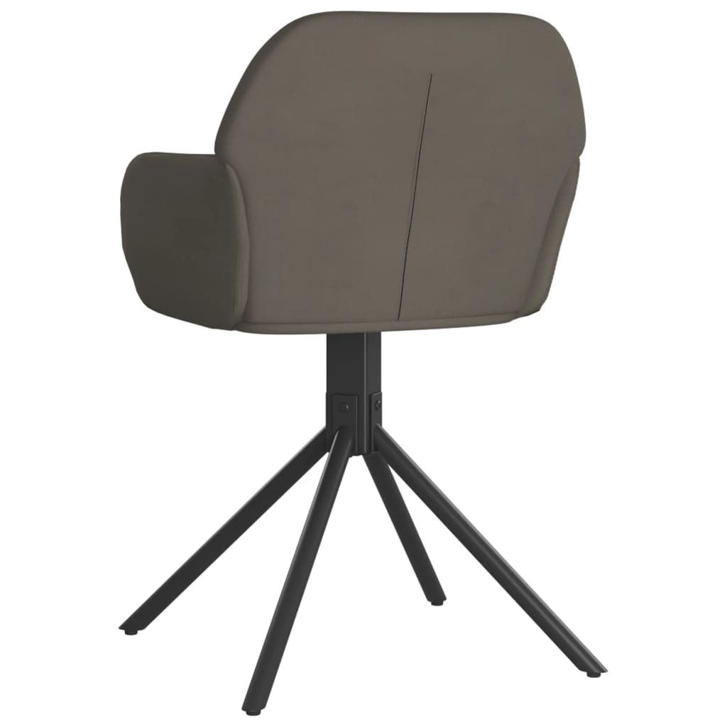 Dining Room Chairs 2 Pcs Swivel Dark Grey Velvet