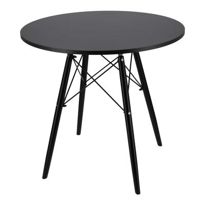 Moderner skandinavischer schwarzer runder Tisch für Wohnzimmer Esszimmer Küche