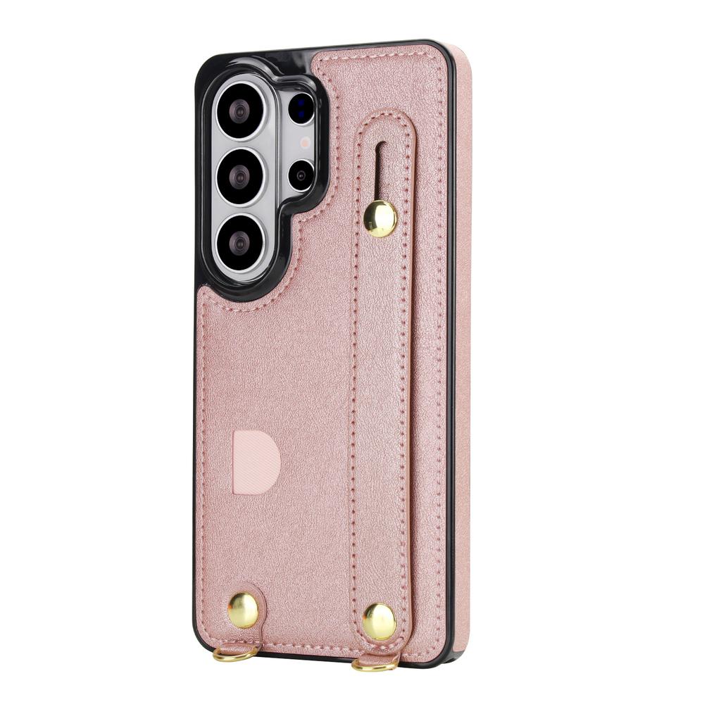 Crossbody Card Holder Square Case for Samsung Galaxy S26 Ultra S25 Edge S24 S23 Plus S25 FE Lanyard Wristband Stand Bag Cover