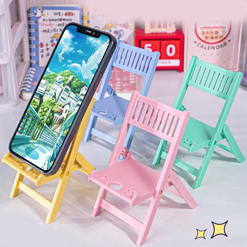 Cute & Adjustable Mini Chair Phone Stand Multi Angles Desktop Holder Stylish & Durable Bracket for Mobile Devices Gift