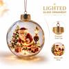 3D Christmas Tree Ball Ornament - Clear Hanging Plastic Lighted Decoration for Holiday Trees