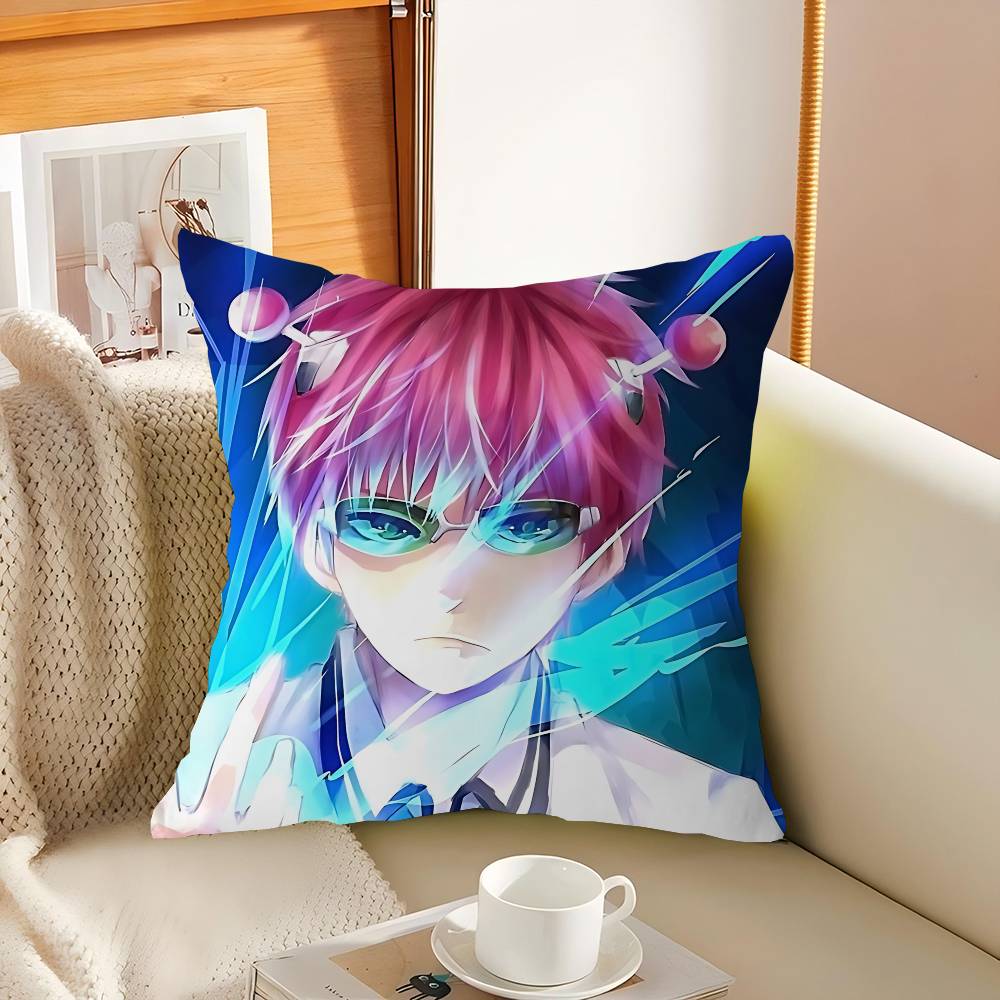 K-Kusuo Saiki Cushion Cover Pillowcase Upholstery Sofa Throw Pillow Home Decor Pillowcas