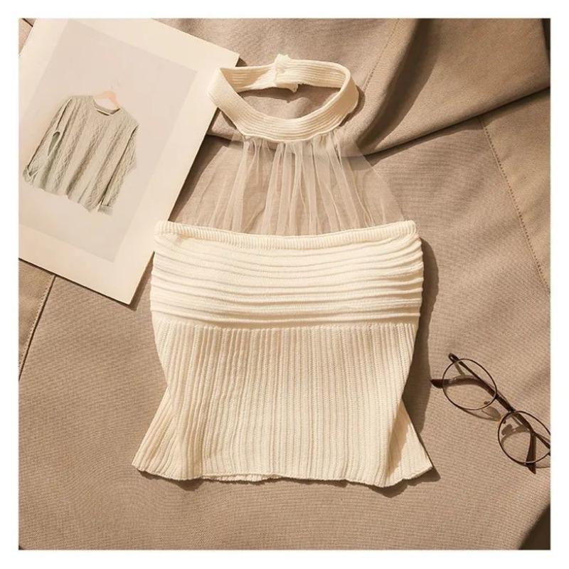 

Жилет без бретелек с разрезом в стиле ретро, женская, с милым и эластичным верхом, облегающим грудь, цельная рубашка с красивой спинкой One size белый