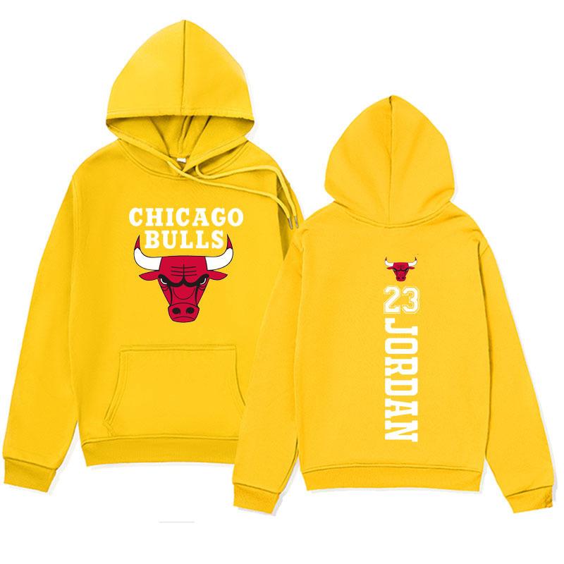 Winter Chicago Bulls #23 Printed Hoodies Fashionable Casual Warm Sports Long Sleeved Men's and Women's Unisex Hooded Sweatshirts