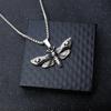 Moth Necklace European and American Popular Men's Moth Pendant