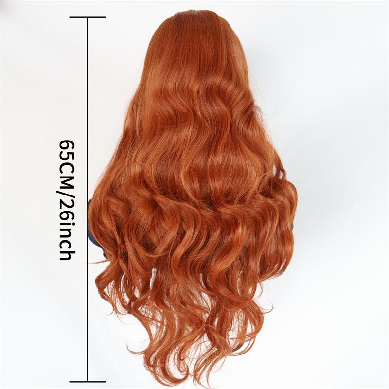 Synthetic Long Hair Scarlet Cosplay Wigs for Women Middle Part Wig Curly Wavy Wig Natural Looking Party