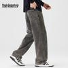 Mark Fairwhale Men's Heavy Striped Loose-Fit Wide-Leg Denim Pants