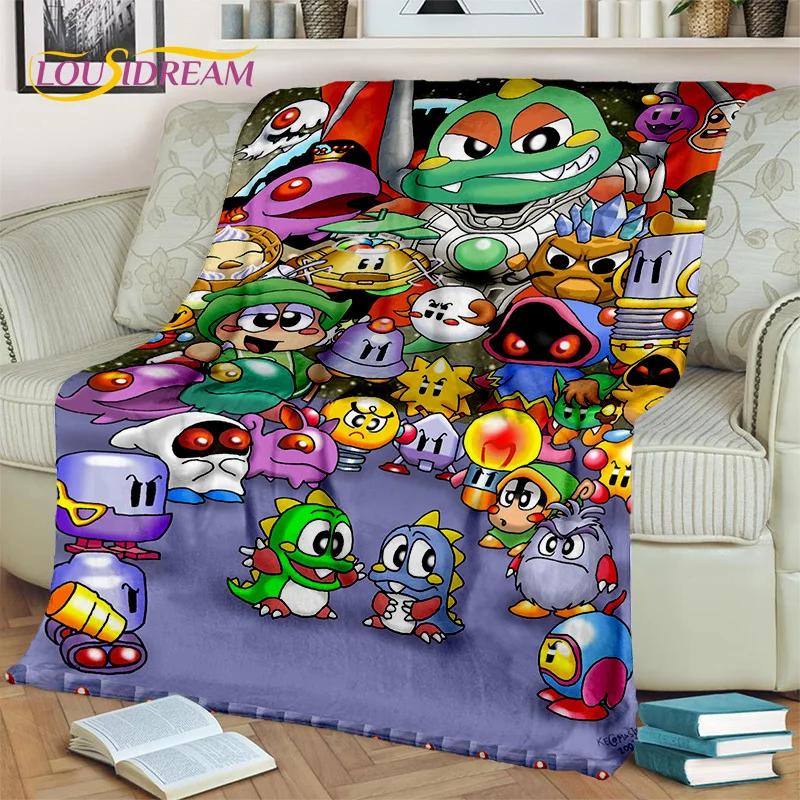 Cartoon Bubble Bobble Game Gamer 3D Blanket,Soft Throw Blanket for Home Bedroom Bed Sofa Picnic Travel Office Cover Blanket Kids