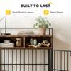 Dog Crate Furniture, Dog Cage with Rotatable Feeding Station and Storage Shelves, End Side Table Indoor Pet Kenne
