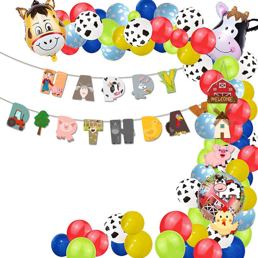 Farm Animal Party Decoration Farm Walk Balloon Decoration Package Birthday Party Supplies In Farm Yard