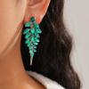 Full Drill Tassel Earrings Silver Needle Dangle Earrings High-End Stud Earrings  Wedding