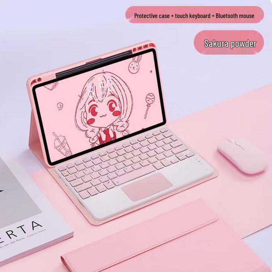 Redmi Pad Pro 12.1 Wireless Bluetooth Keyboard Protective Case with Spanish Language Support