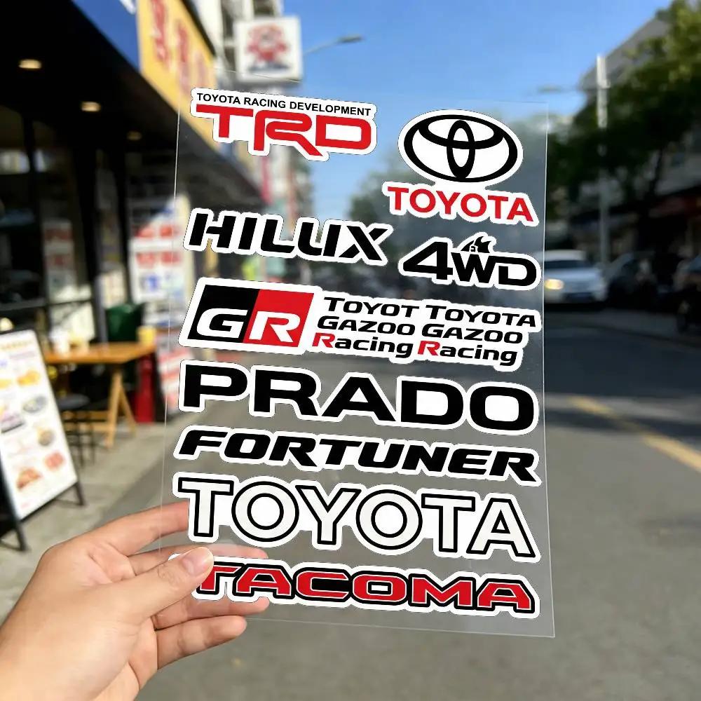 FOR TOYOTA TRO GR Durable Waterproof Reflective Decor Sticker Scratch Cover For Motorcycle Car Helmet Fridge Accessories