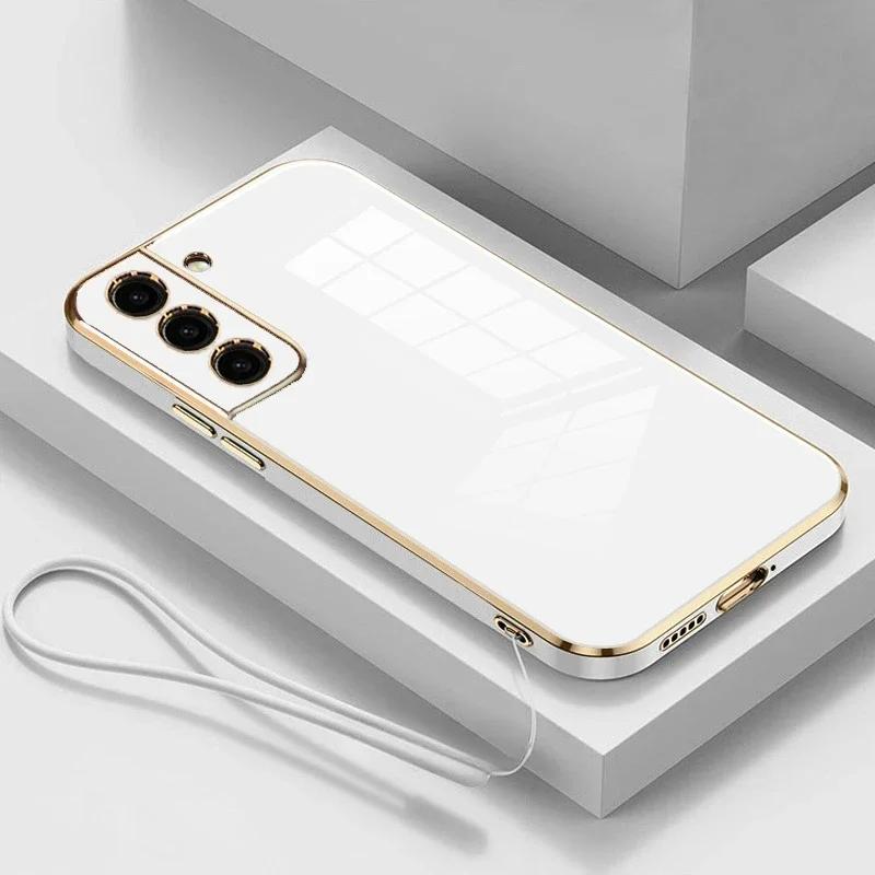 

Розкішний чохол із покриттям для Samsung A56 A36 A26 A16 A06 A55 A35 A25 A15 A05 S A54 A34 A24 A14 A04 A73 A53 М який силіконовий чохол для телефону зі шнурком For Samsung A56 5G&Case & Strap