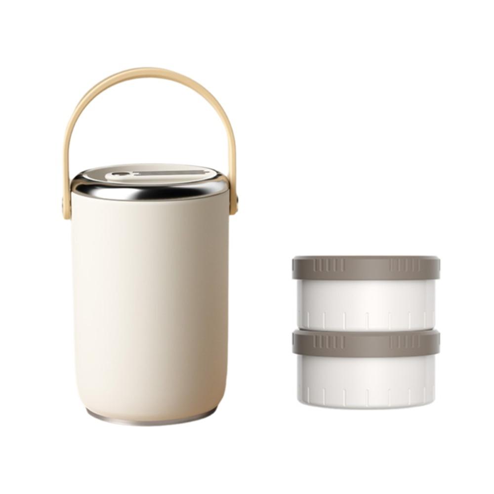 Large Capacity Insulated Food Bucket Multi-layer Thermal Lunch Box Vacuum Insulated Food Jar  Soup