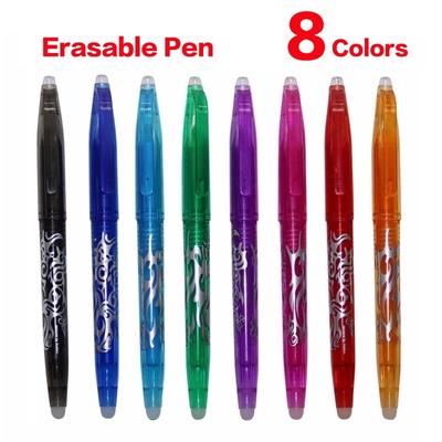Bolígrafo borrable de arcoíris colorido, 8 colores, dibujo creativo, bolígrafo de Gel para estudiante, papelería, bolígrafo multifunción de 0,5mm para escribir con fluidez