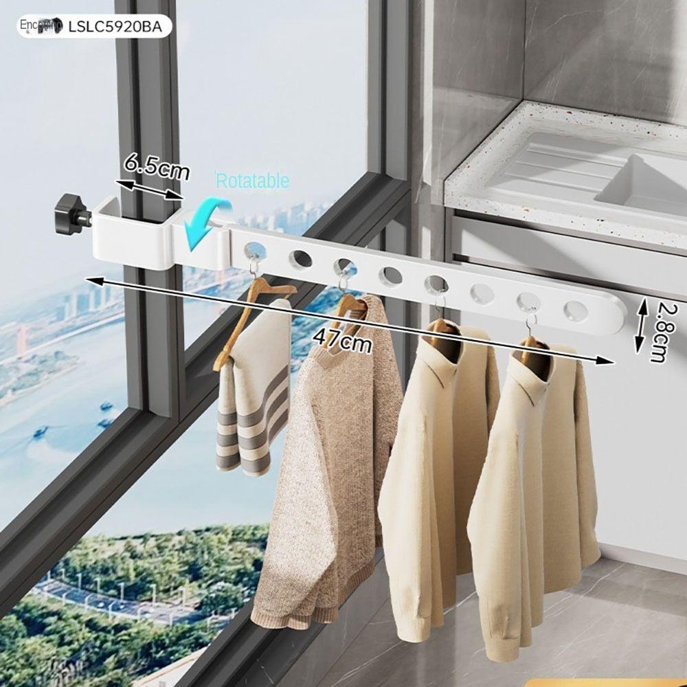 Aluminium Clothes Hangers Wall Mounted Window Clothes Hanger  Clothes Organization