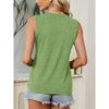 Women's sleeveless vest T Shirt WISDOM Color block hand-lettered print casual crew neck top Soft, skin-friendly, breathable, comfortable, machine